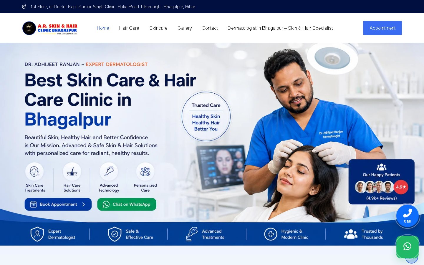 A.R. Skin & Hair Clinic Hero Presentation