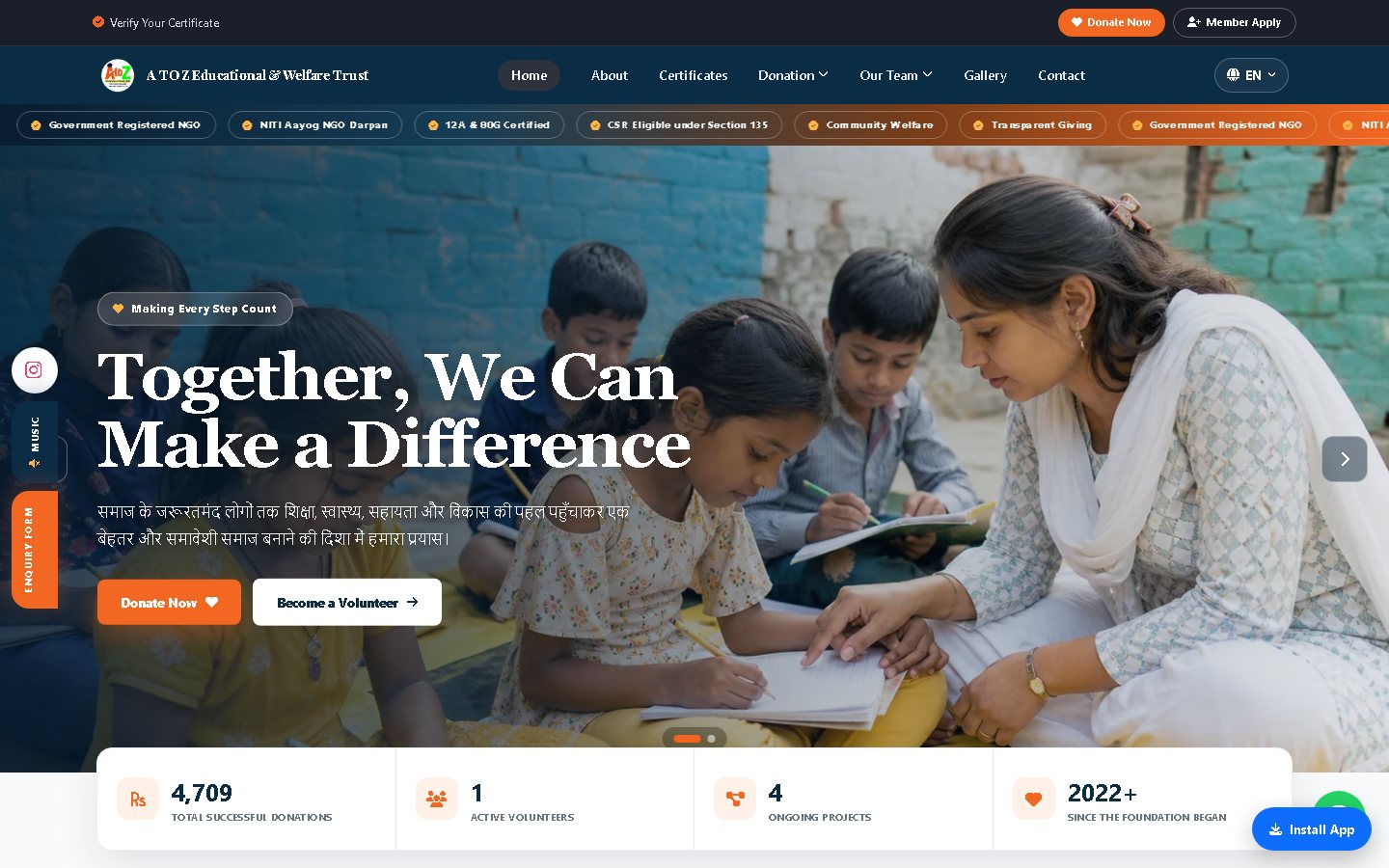 A TO Z Educational Trust Hero Presentation