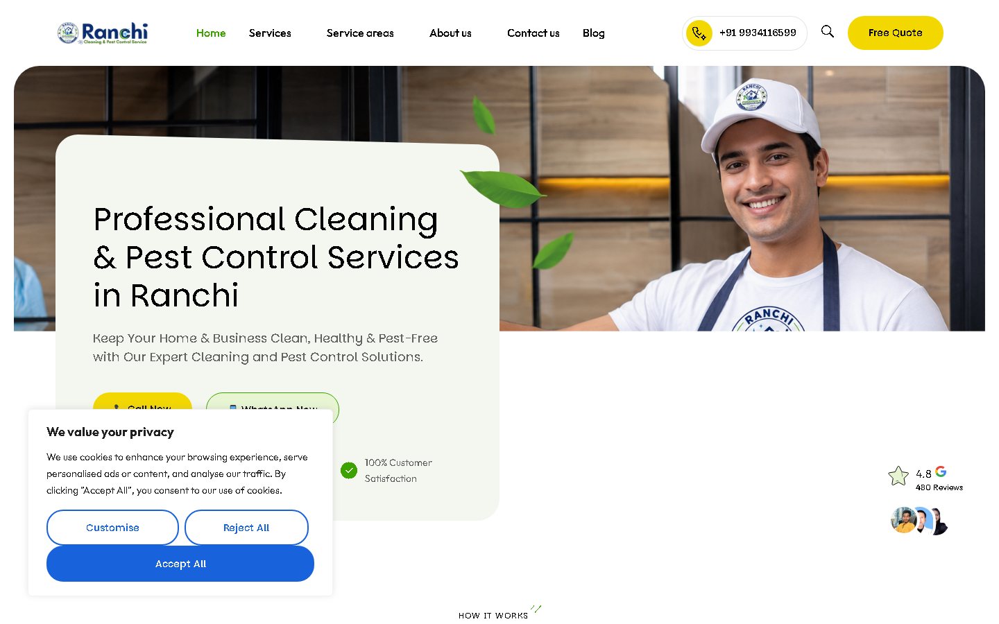 Ranchi Cleaning Service Hero Presentation